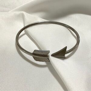 Silver Tone Adjustable Arrow Bracelet
